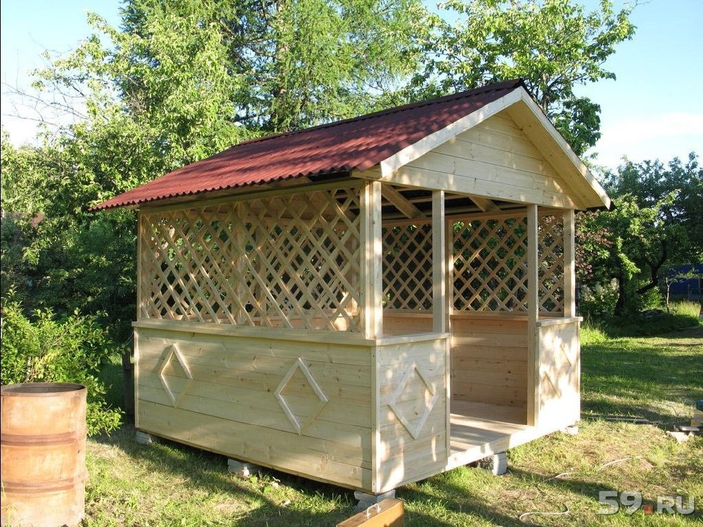 дачная беседка фото и чертеж